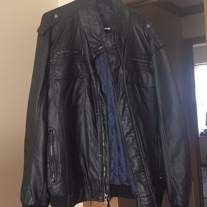 Men’s Calvin Klein faux leather jacket